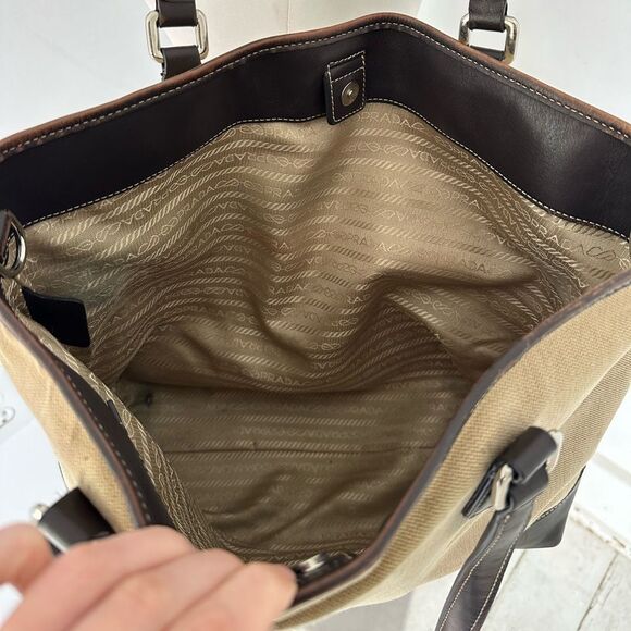 Prada Tan and Black Tote Bag - Picture 9 of 16
